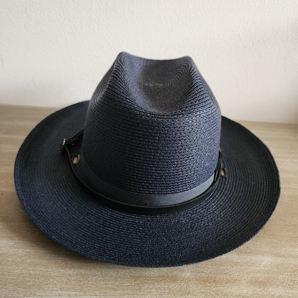 Vintage The Lawman Genuine Milan Dark Blue Sheriff Style Hat Men’s Size 7 3/8 - Picture 7 of 10
